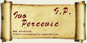 Ivo Perčević vizit kartica